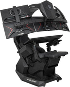 Imperatorworks EASECOMFY T2 Throne Computer Cockpit for 3 Monitors, Zero Gravity Chair Workstation,can Extend for 5 Monitors Support ultrawide 1 * 49" Option with Massage Function