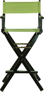 Casual Home 230-02/021-72 30" Black Frame-Lime Green Canvas Director Chair Bar Height, BlackFrame