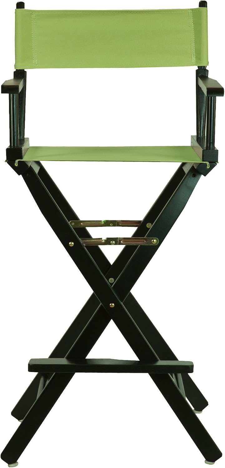 Casual Home 230-02/021-72 30" Black Frame-Lime Green Canvas Director Chair Bar Height, BlackFrame