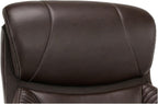 iComfort i6000 Series Big & Tall Ergonomic Bonded Leather High-Back Executive Chair, Brown/Silver