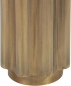 Kate and Laurel Pandey Modern Metal Wavy Drink Table, 9 x 9 x 22, Antique Brass, Curvy Mini Table for Use as a Pedestal Plant Stand Indoors or as a Small Nightstand Option