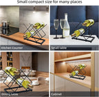 MCSAPIL Small Wine Racks Countertop(5 Bottle Capacity),Metal Wine Bottle Holder Modern Black for Home Kitchen Bar,Tabletop Wine Rack for Cabinet, Pantry, Wine Bottle Storage