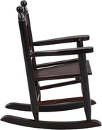Kids Rocking Chair: Solid Hardwood Construction with Slatted Backrest for Children 3-10 Years - Indoor Outdoor Use for Living Room Playroom Balcony & Porch