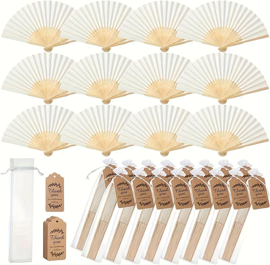 Foldable Handheld Fan Set, Wedding Gifts & Party Favors, Decorative Practical Fans for Wedding Party, 9 Pcs Set
