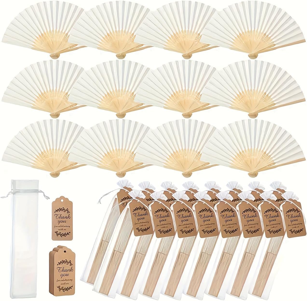 Foldable Handheld Fan Set, Wedding Gifts & Party Favors, Decorative Practical Fans for Wedding Party, 9 Pcs Set