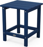Polywood Adirondack Chair & 18" Side Table Bundle, Navy