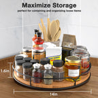 Lazy Susan Turntable Organizer for Cabinet Pantry Kitchen Countertop Computer Cupboard, 14 inch