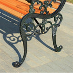 Garden Outdoor Courtyard Garden Leisure Bench, Cast Iron, Suitable for Park Courtyard Porch Balcony Seat(180cm)