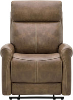KISLOT Leather Recliner Chair for Adults Wall Hugger RV Recliner with USB Charging Ports Electric Power Reclining Sofa for Living Room Home Theater Seating Bedroom