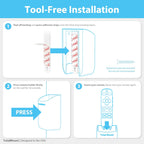 TotalMount Hole-Free Remote Control Holder – Eliminates Need to Drill Holes in Your Wall (Black, Quantity 1)