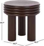 SAFAVIEH Home Collection – Ohana Dark Brown Accent Table, Sculptural Round Side Table, Modern Pedestal Design (ACC2327A)