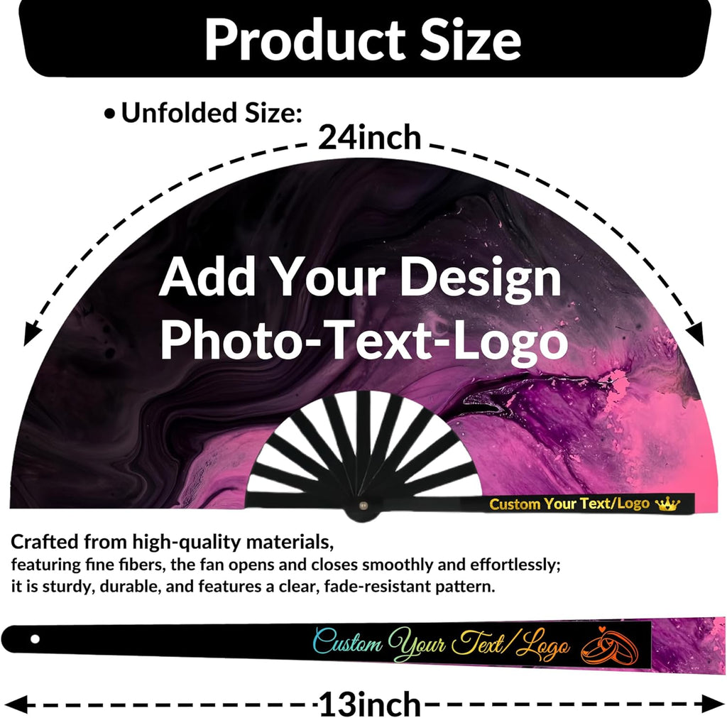 Personalized Line Dance Popping Fan personalized hand fans Custom Decorative Folding Fans with Picture Text for Wedding (1)