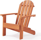 SoliWood Kids Outdoor Wooden Adirondack Chair for Patio Garden Backyard Porch Pool