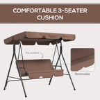 3 Person Porch Swing with Canopy