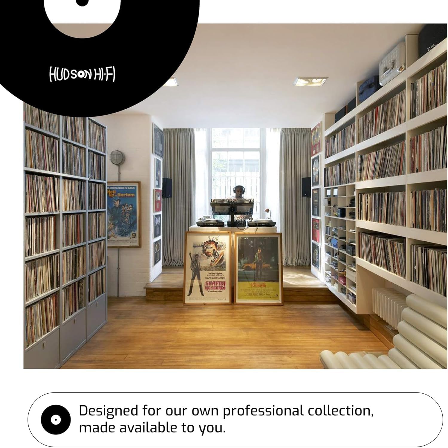 Hudson Hi-Fi Anti-Static Vinyl Record Sleeves - Durable Clear Disc Sleeves- Protect Your LP Albums from Scratches, Dust & Dirt - Acid-Free Rice Paper Disc Covers, 50x Inner Sleeves