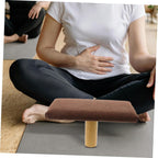 Toyvian Wooden Bench Stool Small Brown Cushioned Seiza Prayer Seat and Mindfulness Practice Under 150cm Height