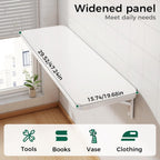 Wall Mounted Folding Table, Folding Desk, The Preferred Choice for Garages and Sheds/Home Offices/Laundries/Home Bars/Kitchens (White, 29.52" D x 15.74" W)