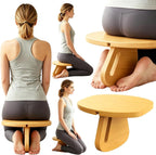 Portable Yoga & Meditation Stool, Wooden Prayer Kneeling Bench | for Dormitory Home Office Living Room Yoga Bedroom Apartment