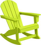 WestinTrends Malibu Outdoor/Patio Poly Adirondack Rocking Chair, Lime