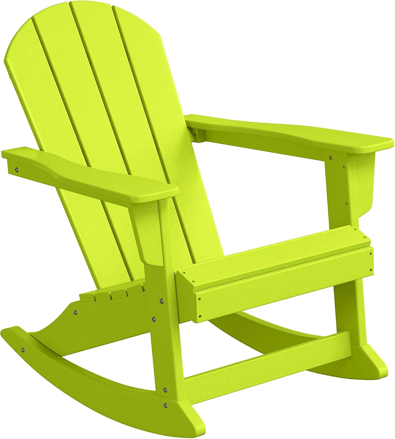 WestinTrends Malibu Outdoor/Patio Poly Adirondack Rocking Chair, Lime