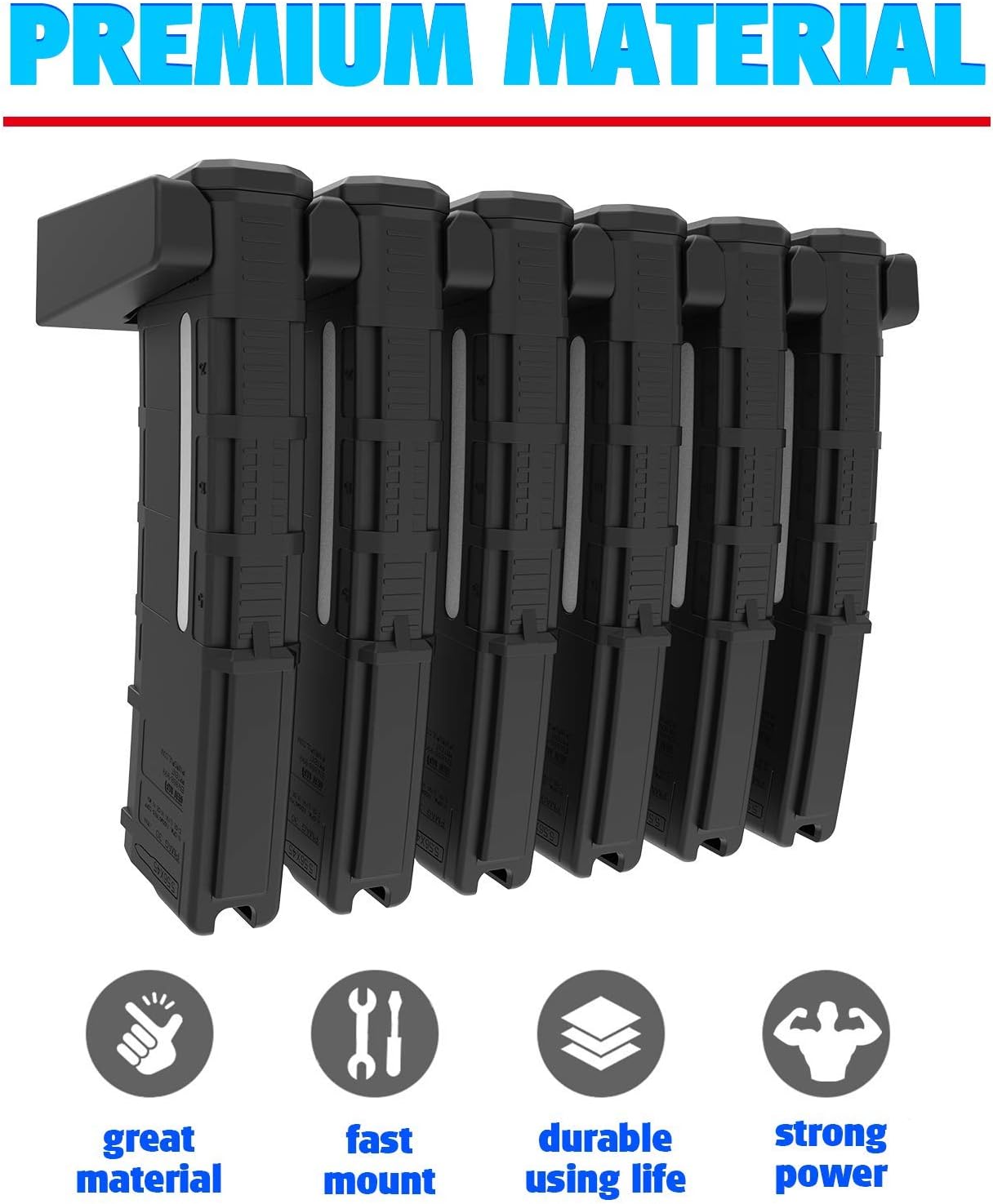 LULACOOL PMAG Wall Mount,AR Mag Holder, Mag Storage Rack for Amend 2, Hexmags, MFTmags,Magazine Display for PMAG 30 Round 5.56 223