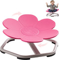 ROBUD Kids Sensory Swivel Chair, Kids Swivel Chair with Non-Slip Design, Training Body Coordination, Flower Shape Wobble Chair, No Assembly, Pink