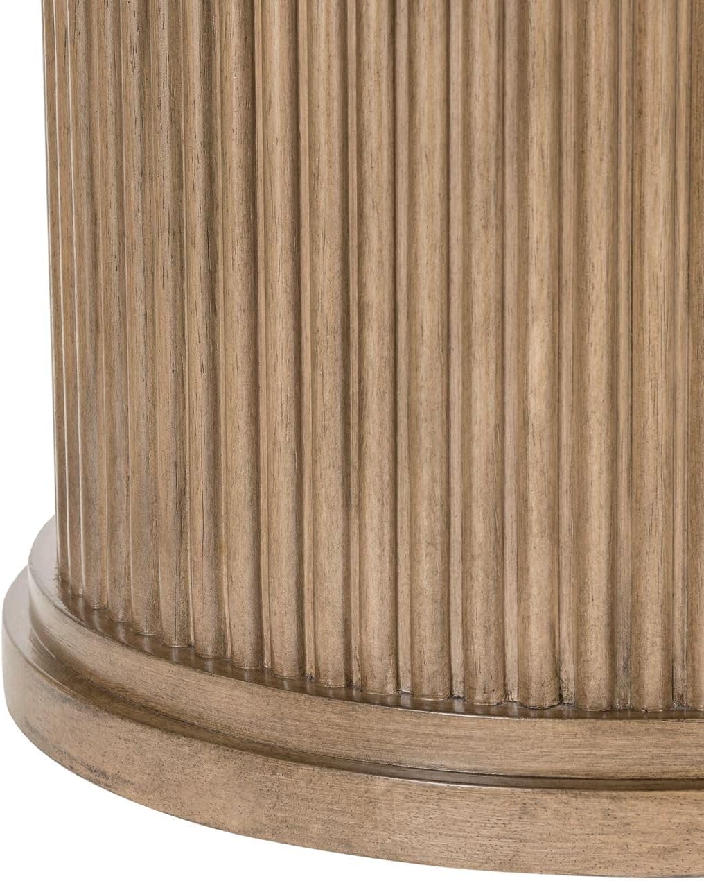 Liberty Furniture Haven Hills Round Chairside Table for Living Room Traditional - Camel Beige Birch Wood