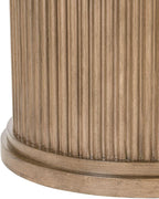 Liberty Furniture Haven Hills Round Chairside Table for Living Room Traditional - Camel Beige Birch Wood