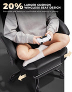 GTPLAYER Gaming Chair, 𝐁𝐢𝐠 𝐚𝐧𝐝 𝐓𝐚𝐥𝐥 Gaming Chair for Adults, 𝐖𝐢𝐝𝐞 𝐒𝐞𝐚𝐭 Computer Game Chairs with 𝐓𝐡𝐢𝐜𝐤 𝐏𝐨𝐜𝐤𝐞𝐭 𝐒𝐩𝐫𝐢𝐧𝐠 𝐂𝐮𝐬𝐡𝐢𝐨𝐧 & Footrest, Carbon Black