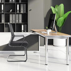 Office Guest Chairs Mid Back Reception Chairs Set of 4 Computer Side Chair with Lumbar Support for Home Waiting Area Conference Room Bedroom Carpet