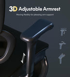 FLEXISPOT Sentinel Ergonomic Gaming Chair with 3-Year Warranty Dual-Wing Adaptive Lumbar 3D Armrests 120° 3-Position Recline Height-Adjustable Backrest Premium Computer Desk Chair for Home & Office