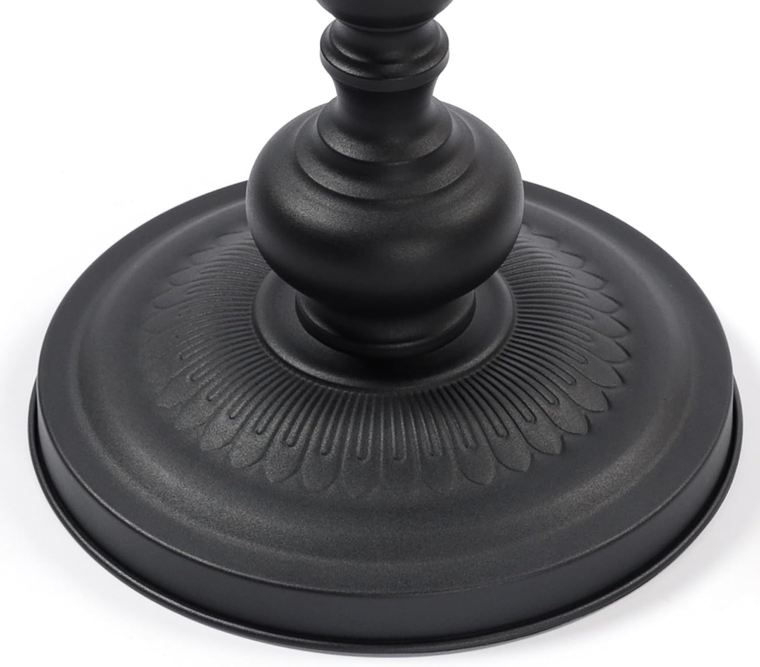 2P Vintage Metal Round Side Table, End Table for Sofa Bedside Nightstand, Accent Decorative Table for Small Space Living Room Bedroom (1, Black)