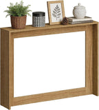 YATINEY Narrow Console Table, 39.4'' Small Farmhouse Entryway Table, Wooden Console Table Entryway, Slim Farmhouse Couch Table Behind Sofa for Living Room, Hallway, Foyer, Light Walnut CT36VV