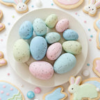 24Pcs Easter Speckled Eggs - Assorted Sizes Faux Pastel Chicken Eggs for Vase & Bowl Filler, DIY Easter Spring Home Party Favors and Wedding Table Decorations