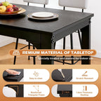 FDW 71” Bar Table, Bar Height Pub Table with Sturdy Legs & Adjustable Foot Pads, Counter Height Dining Table for Bar, Pub, Kitchen, Dining Room, Coffee Shop – Black