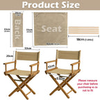 STAY GENT Director's Chair Canvas Replacement Kit 21"L x 8"W - 21"L x 16.5"W Replacement Canvas Durable Cotton Canvas Seat & Back Covers for Home,Model Artist,Makeup,Show Dressing Room, 1 Set Khaki