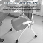 Ergonomic Folding Office Chair with Wheels Portable Study Conference Training Chair for Home Office Compact Lightweigh