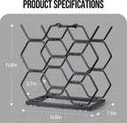 Small Wine Racks Countertop (8 Bottle Capacity),Metal Wine Bottle Holder Modern Black for Home Kitchen Bar,Tabletop Wine Rack for Cabinet, Pantry, Wine Bottle Storage
