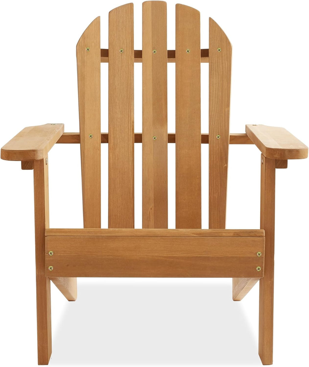 Casafield Children's Adirondack Chairs, Set of 2 Cedar Wood Outdoor Kid's Chairs for Patio, Deck, Lawn and Garden, Partially Pre-Assembled - Natural