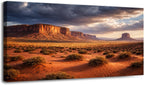 30"x 60" Canvas Wall Art Red Desert Mesa Landscape Dramatic Clouds Golden Light Framed Pictures Painting Prints Large Wall Art for Living Room Bedroom Abstract Home Wall Decor Artwork