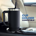 Thicc Buddy - 40 oz Stainless Steel Vacuum Insulated Tumbler with Lid and Straw for Water - Travel Mug Cupholder Friendly - Gifts for Women Men Him Her