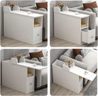 Side Tables Living Room Small Side Table Sofa Sideboard Cabinet Sandwich Narrow Gap Next to Light Luxury Corner Bedside Coffee(25x90x55cm)
