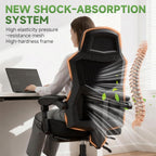 GTPLAYER Gaming Chair, Mesh Office Chairs with Footrest for Adults, Big and Tall Gamer Ergonomic Computer Chair with Height Adjustable (Red)
