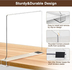 10 Pack Shelf Dividers, Adjustable Shelf Dividers for Closet Organization with Non-Slip Design, Clear Acrylic Shelf Dividers for Clothes, Handbags, Purses, Towels, Bookshelf in Home Organization