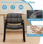 Tangkula Waiting Room Guest Chair Set of 6, Upholstered Conference Chair with Armrest & Ergonomic Backrest, Metal Frame Reception Meeting Room Chair, Home Office Office Lobby Executive Chair
