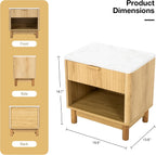 Oak Fluted Cabinet, Pantry Cabinet for Living Room, Hallway