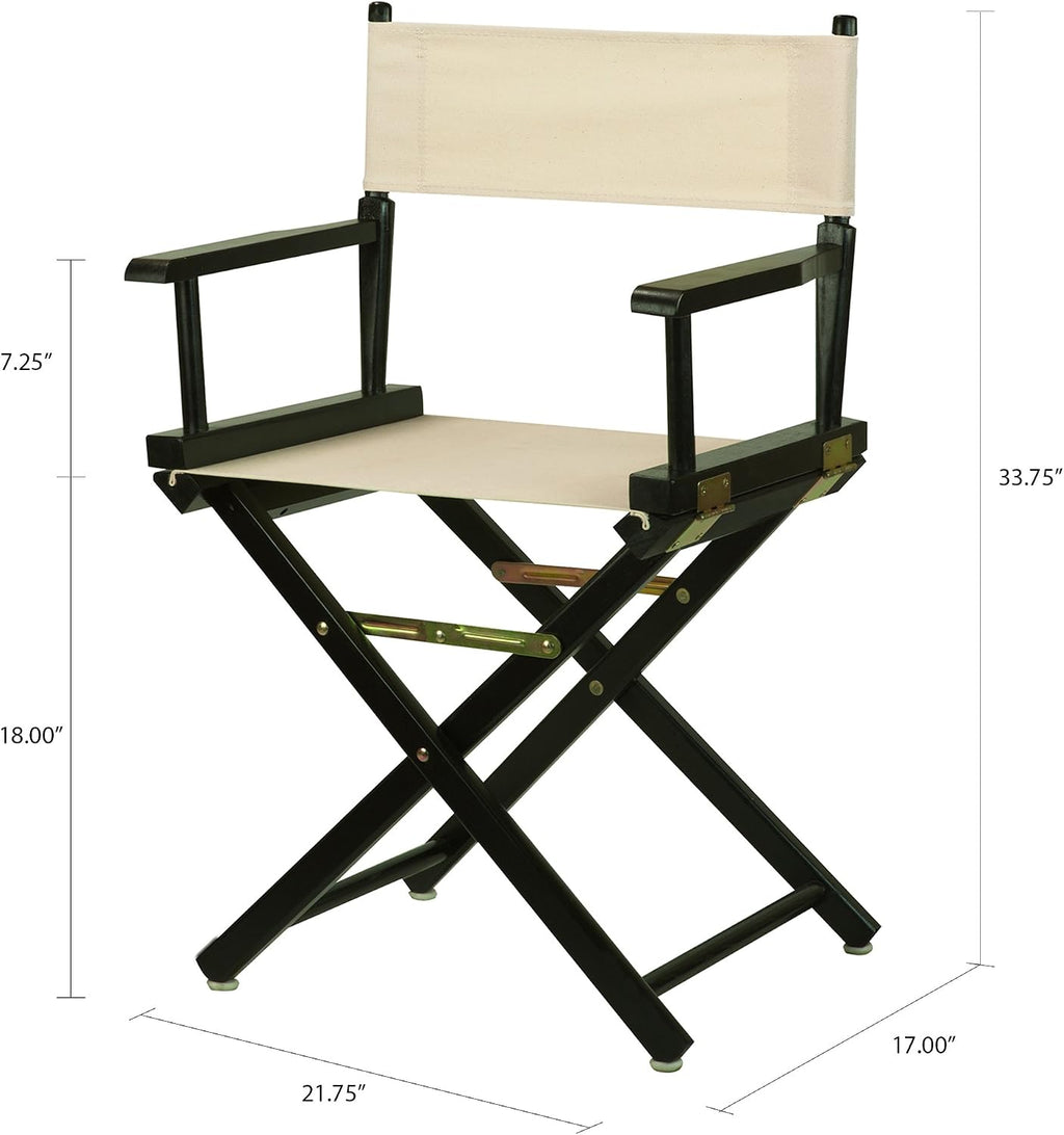 Casual Home 18" Director's Chair Black Frame with Wheat Canvas