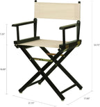 Casual Home 18" Director's Chair Black Frame with Wheat Canvas