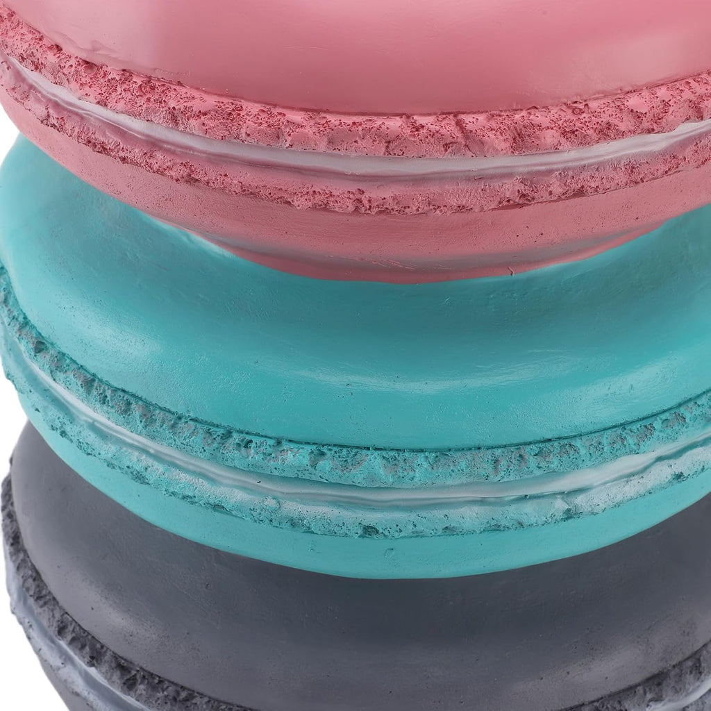 Foot Stool, Cute Shoe Change Stool Dount Shaped Funny Foot Stools Simulated Food Stools Small Ottoman for Living Room Bedroom Macaron Biscuits Shaped