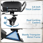 Ergonomic Kneeling Chair with Backrest, Adjustable Balance Stool with Brake Casters, Improve Sitting Postures, Perfect for Study & Work from Home